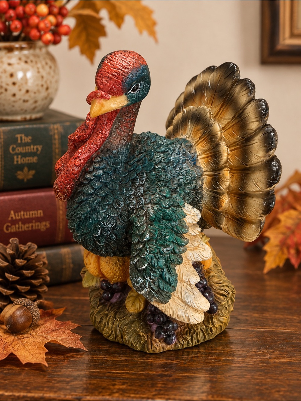 Vintage Jubilee Giftware Thanksgiving Turkey Harvest Figurine